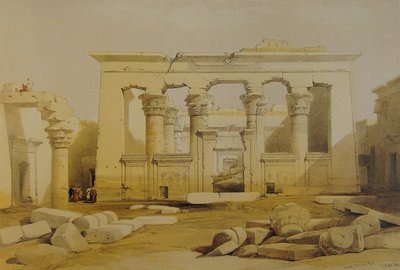 Portico del Tempio di Kalabshe, Nubia da David Roberts